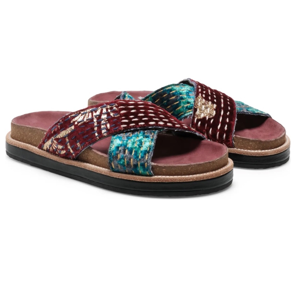 Free People Multicolor Slide Sandals